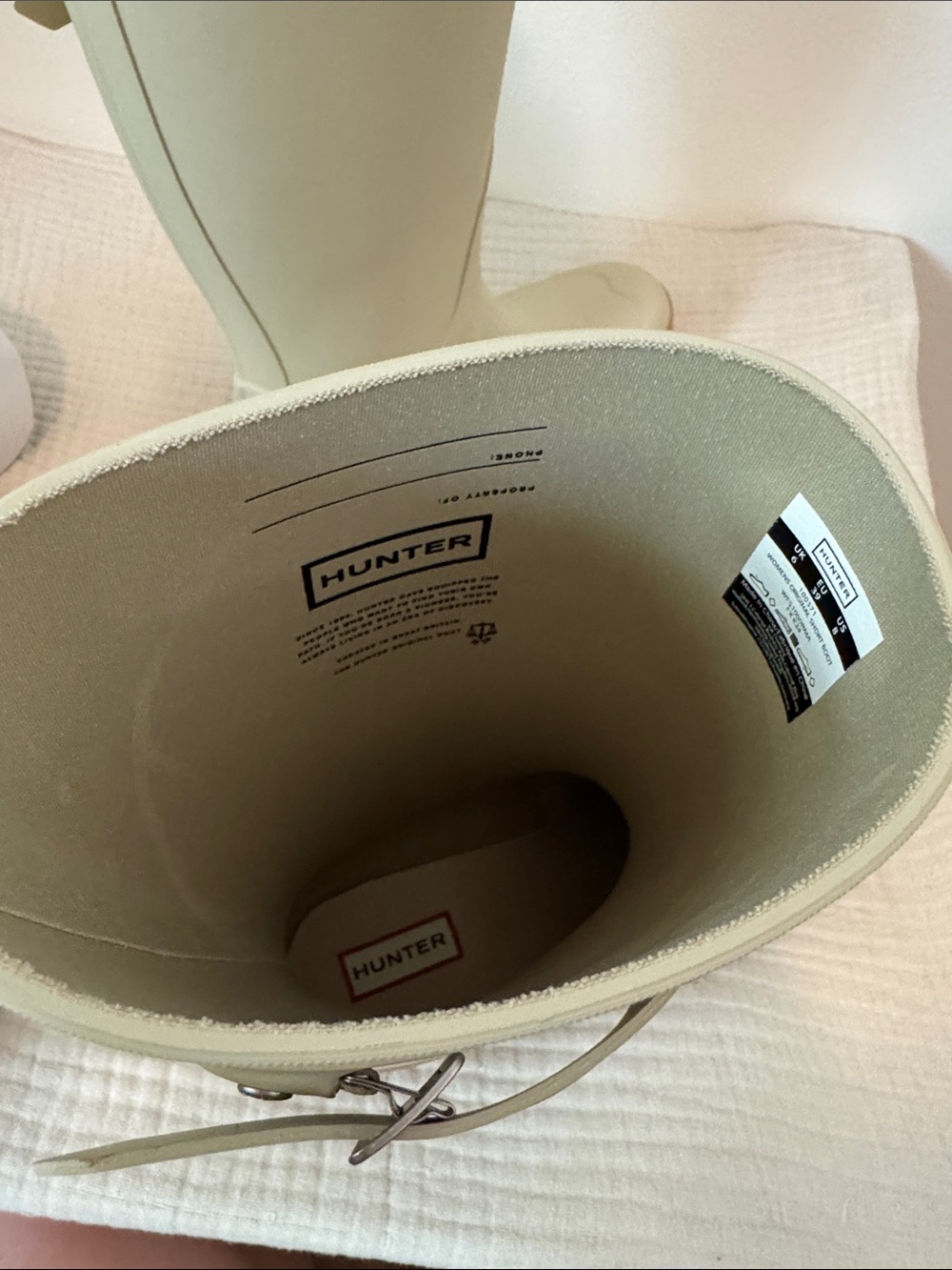 Hunter Cream Rain Boot - Picture 6 of 7